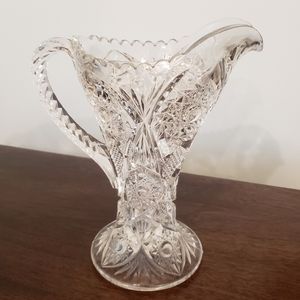 Imperial Hobstar Pitcher Vintage Glass